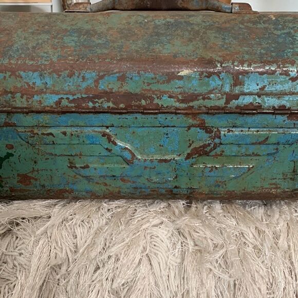 Vintage Distressed And  Rusty Toolbox 
Rustic Farm Industrial Decor - Picture 6 of 16